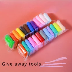 Magic Air Dry Clay Set - Non-Toxic Modeling Fun with Vibrant Colors and Deluxe Tool Kit (24 Colors)