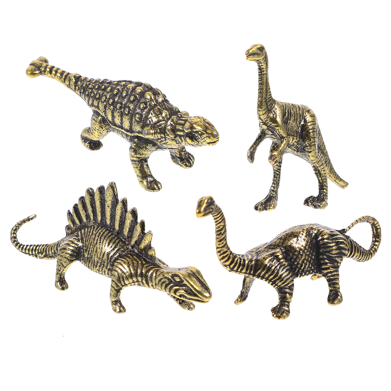 

Brass Dinosaur Ornament Copper Mini Dinosaur Statue Metal Jurassic Animal Figurine Miniature Dinos Sculpture Feng Shui