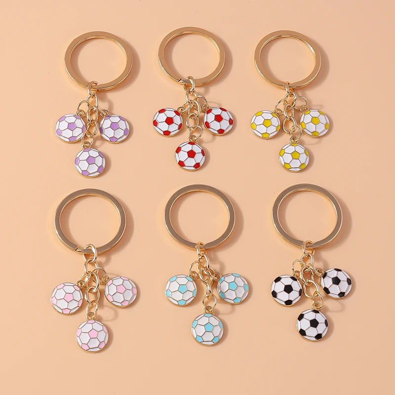 Niedlicher Sport-Fußball-Schlüsselanhänger für Frauen Männer Auto-Schlüssel Handtaschen-Anhänger Schlüsselringe Zubehör DIY Schmuck Geschenke