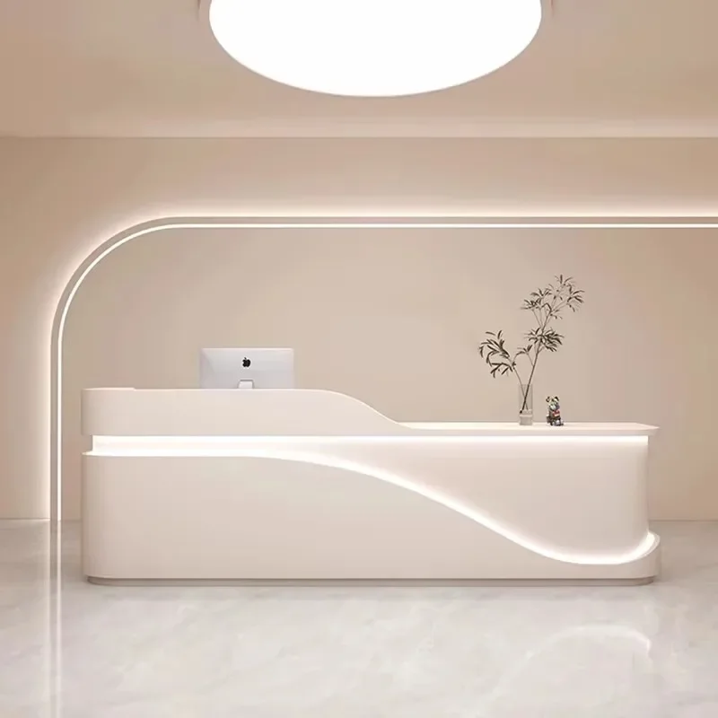 Beauty Institute Reception Desks Clothes Store Hairdressing Restaurant Reception Counter Modern Luxury Empfangstheke Furniture