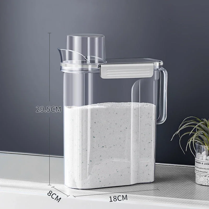 

Grains Cereal Powder Box Detergent Container Cup Food Rice Measuring Spout Pour Storage Dispenser Laundry