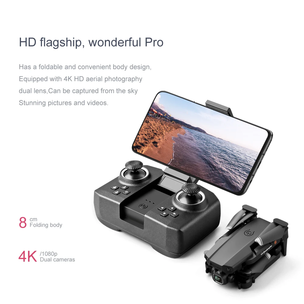 drone 4ch 2.4 g remote control quadcopter LSRC XT6 Drone 4k Dual-Camera WiFi FPV Drone, Altitude-Maintained, Headless Mode One-Button Take-Off And Landing Rc Quadcopter drone exploration remote control quadcopter