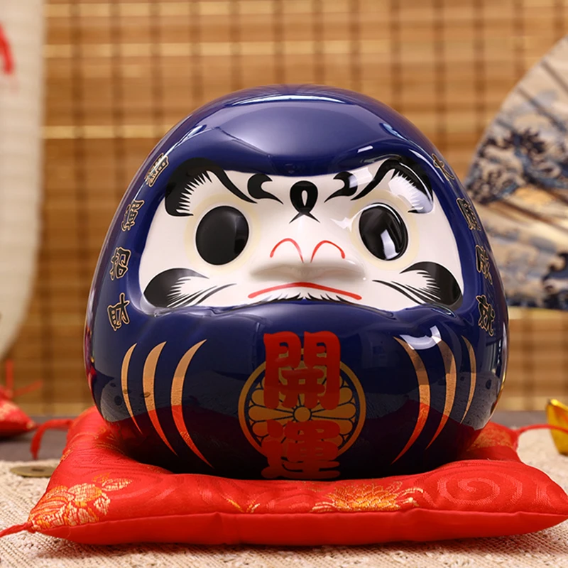 5 Daruma Giapponesi In Ceramica - Portafortuna Tradizionale - Foto 5