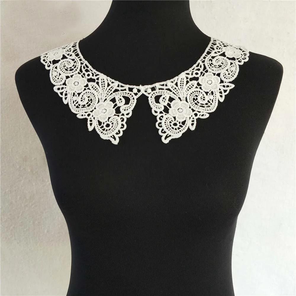 

Women's DIY Fake Collar Fabric Embroidered Applique Neckline Collar False Collars Applique Neckband Patches Sewing Supplies