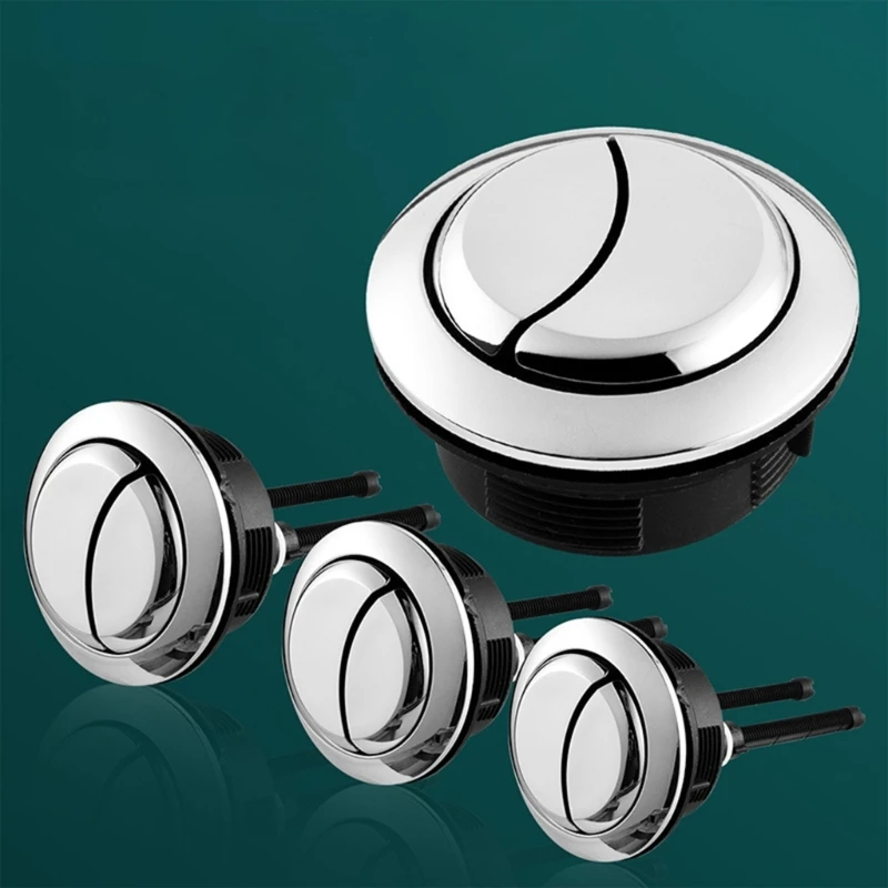 Bathroom Toilet Double Flush Button 38mm Round Black Water Saving Tanks Accessory Toilet Tanks Flush Button for Bathroom