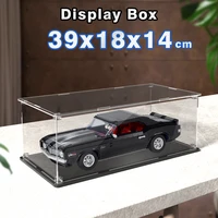 Acrylic display box for lego 10304 display case for Camaro Z28 building block dustproof clear model car storage box 39x18x14cm 1