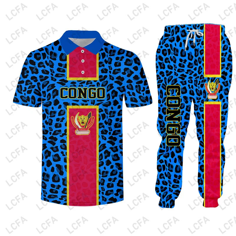 Democratic Republic Of The Congo Flag 3D Print Leopard Sweatshirt Unisex Casual Pullover Tracksuit Men  Men Clothes Sport Jersey 3