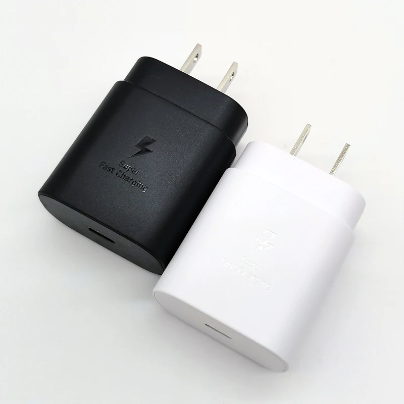 Samsung 25W US Charger PD Super Fast Charge Adapter For Galaxy S20 S21 S22 S23 S24 Note 20 10 Z Flip Fold 6 5 4 3 2 A15 A35 A55