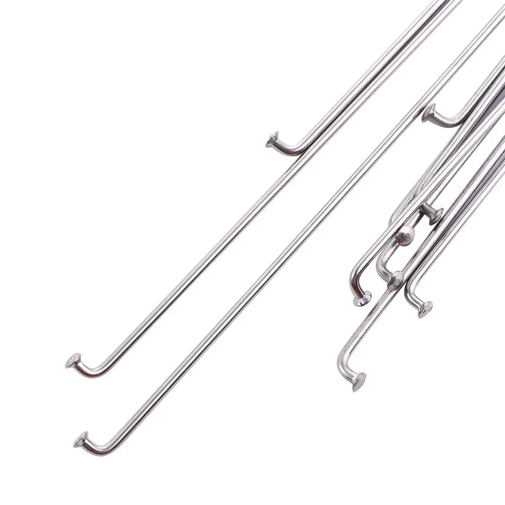 AYLIFU 12 PCS 14G Bicycle Stainless Steel Spoke 260mm Mountain Bike/Road Bike Spoke Belt 12mm Spoke Cap For Most Bikes Silver