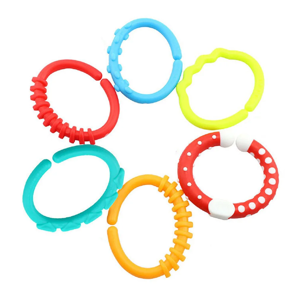 

18pcs Baby Teether Rings Links Toys Links Strollers Car Seat Travel Toys for Baby Infant Newborn (Mixed Style)