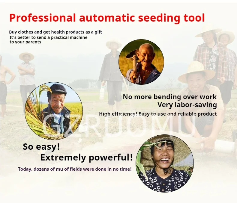 Drum Type Seeder Hand Push Multi Function Sowing Machine For Corn Peanut Soybean