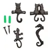 Cast Iron Hooks Vintage Rustic Cute Cat Rack With Hook Rustic Hanger Indoor Outdoor Home Garden Country Farmhouse Garage 1