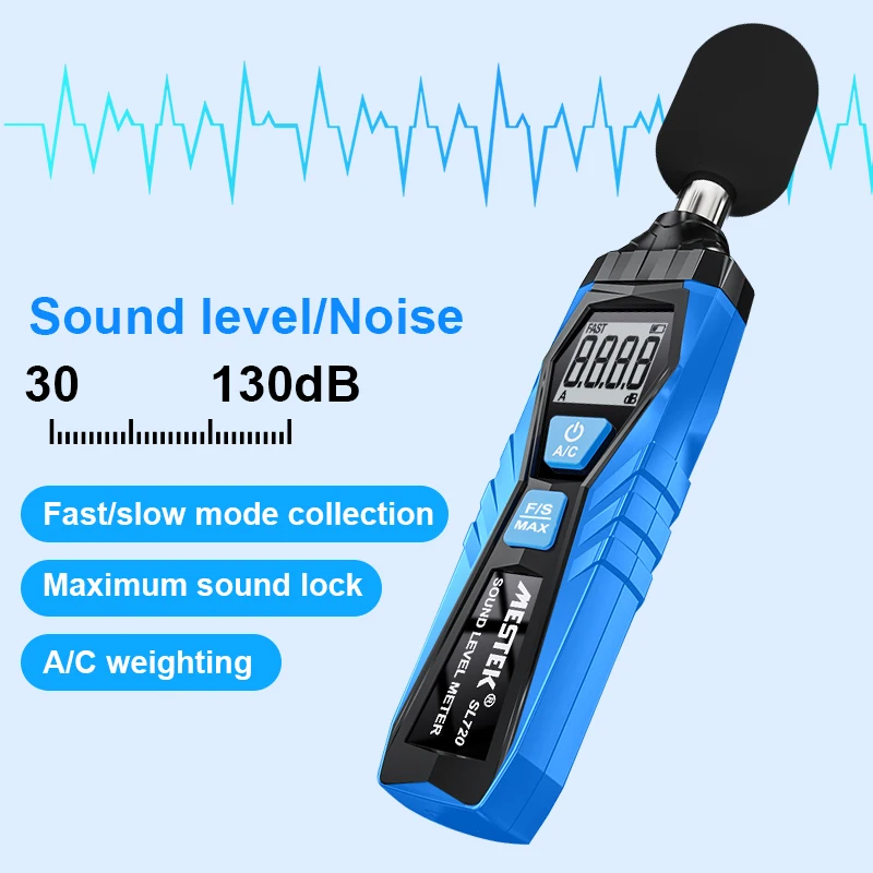 Sound Level Meter 30130dB Max Data Hold A/C Weighted Noisemeter