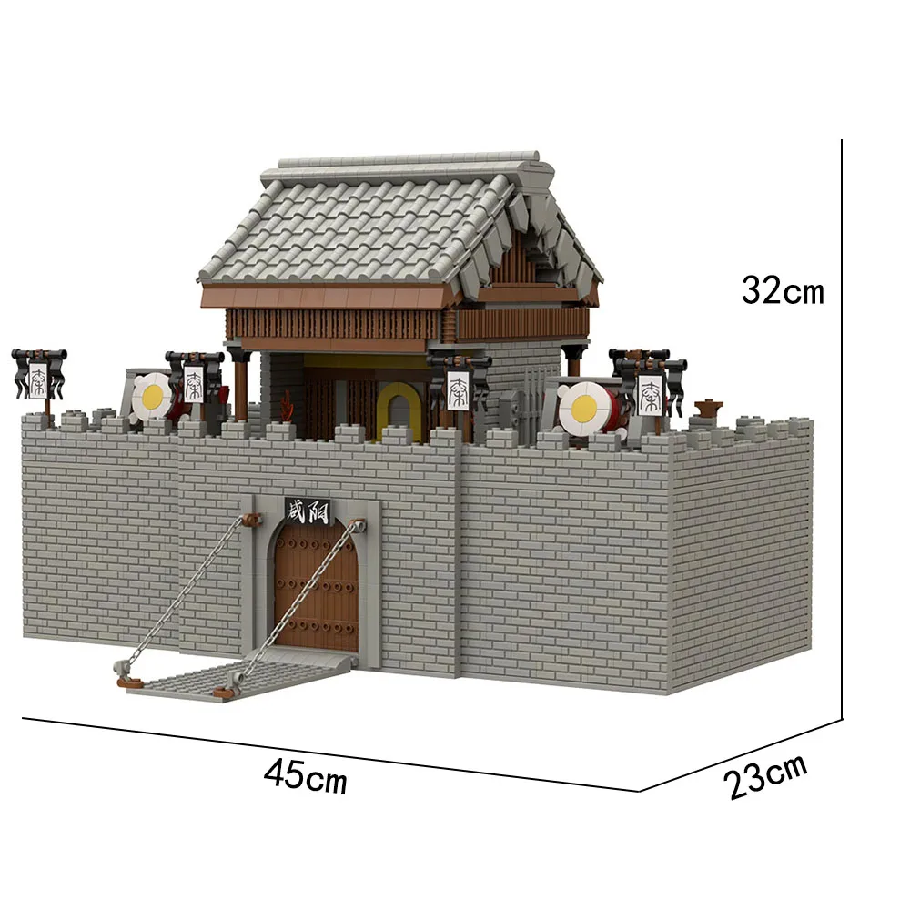 Bausteine Alte China König Armee Soldaten Große Stadt Wand Schloss Bauen MOC Figuren Montieren Kompatibel Spielzeug für Kinder