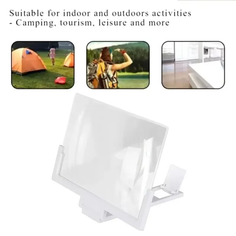 Mobile Phone Screen Amplifier Foldable 3D High-definition Landscape TV Movie Amplifier 14 inch Display Screen Phone Holder Stand