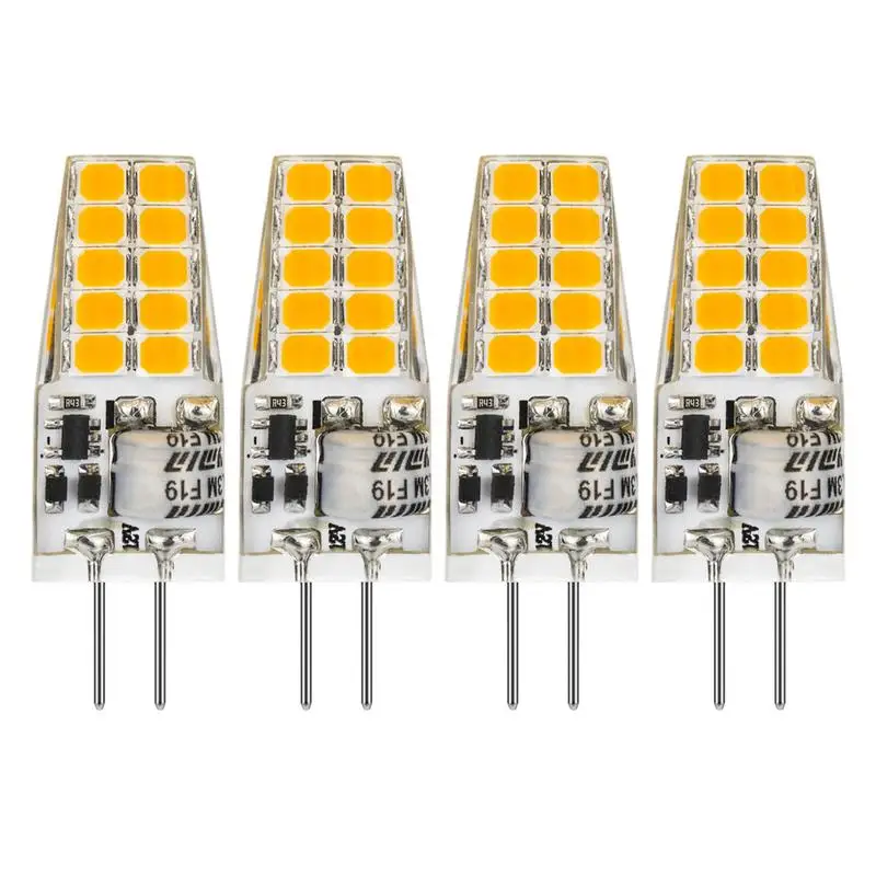 

Bi-Pin Base Light Bulbs 4pcs Bi-Pin Base Light Lamp Daylight G4 40W Halogen Bulb Not Dimmable Halogen Bulb Replacement Landscape