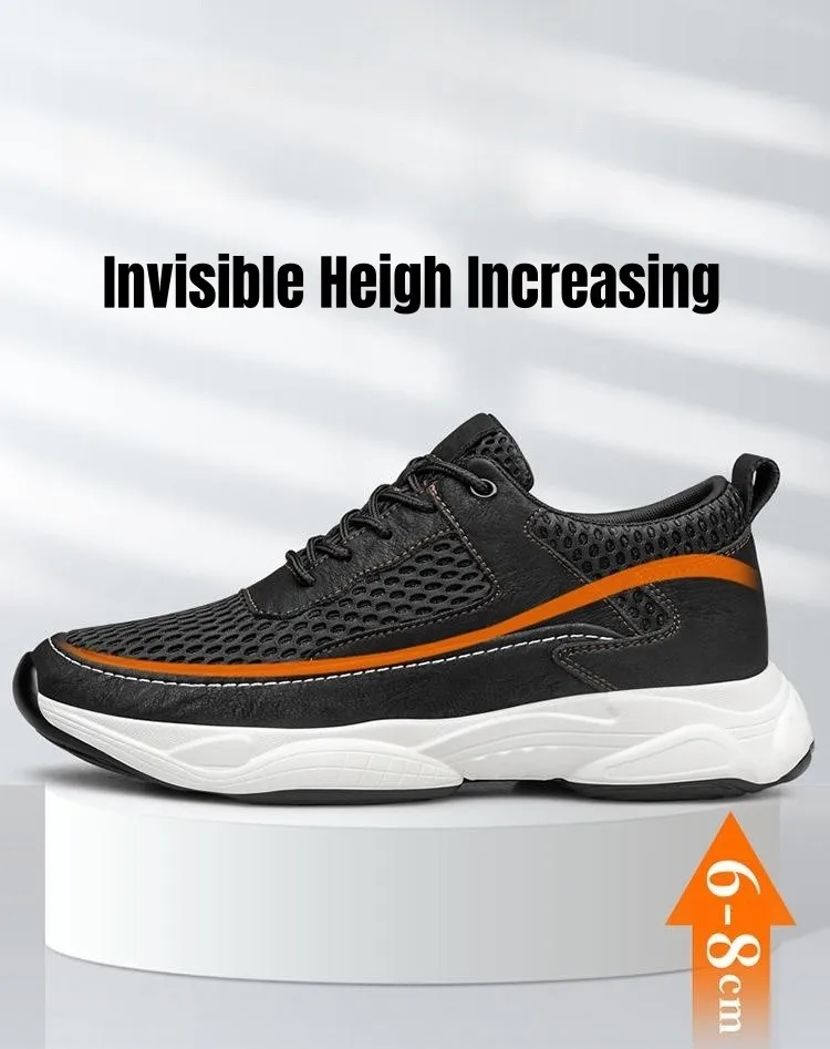PDEP Summer Height Increasing Shoes for Men Mesh Breathable Invisible Inner Lift 8CM Soft Casual Sport Sneakers Sapatos 4