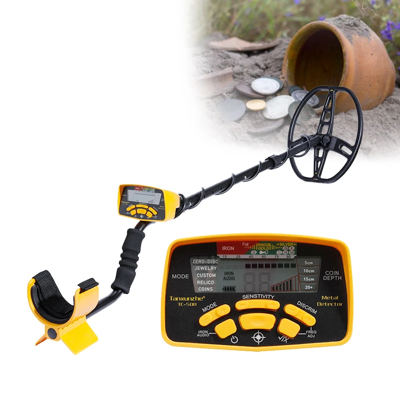 Professional Underground Metal Detector TC-500 Data Show and Back Light Function Gold Metal Detector Scanner Searching Seeker