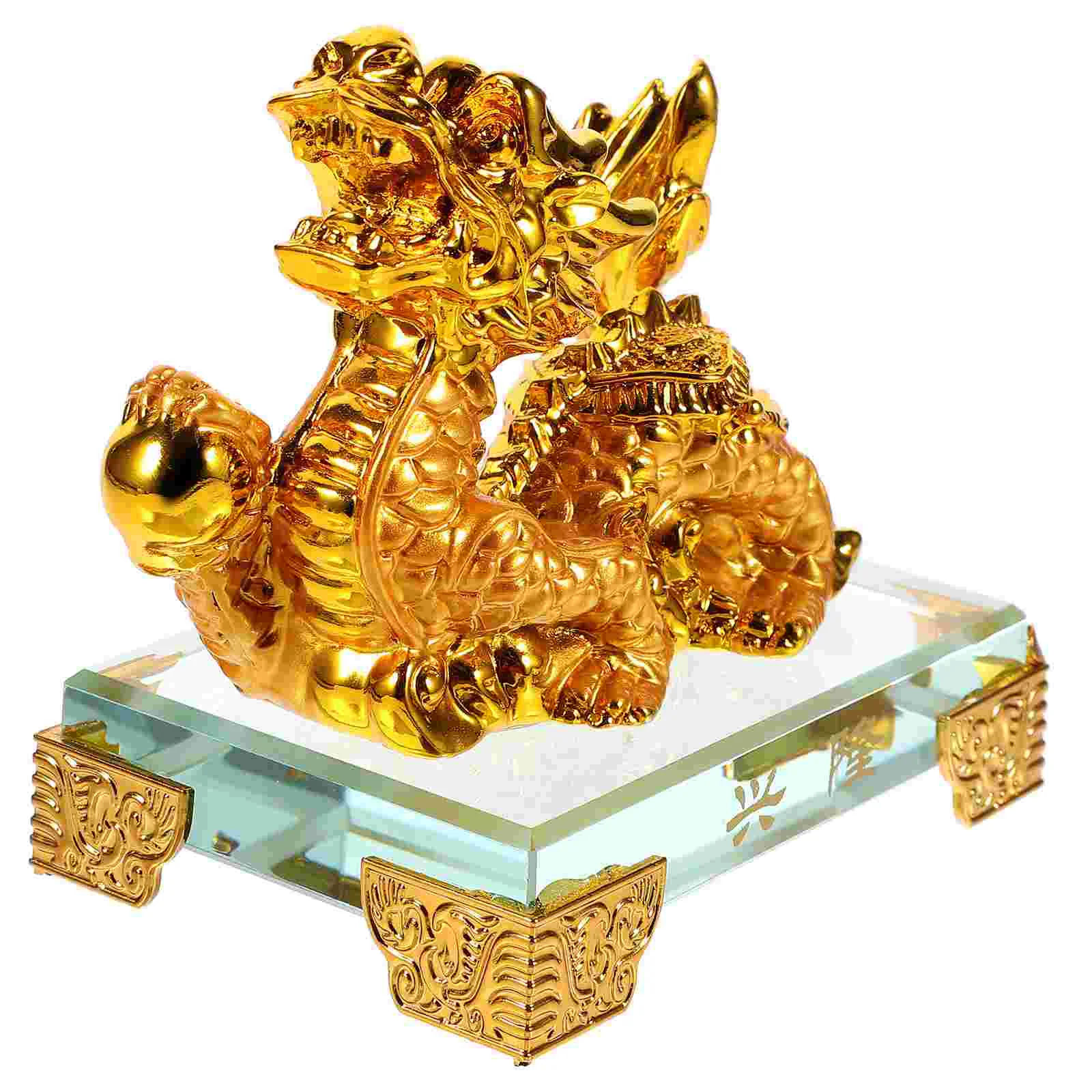 

1 Set Dragon Statue Resin Zodiac Dragon Sculpture Dragon Figurine Animal Shaped Decoration