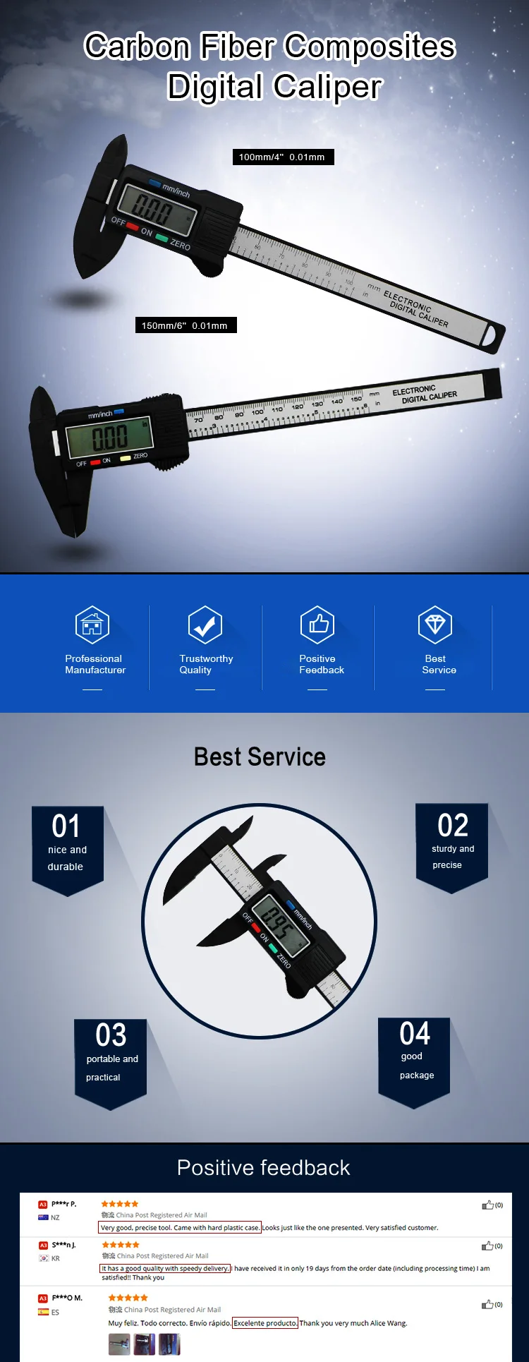 fibra de carbono vernier caliper digital plástico pinça de medição ferramentas