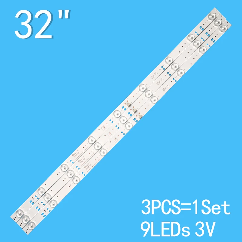 LED backlight for Philips 32-inch 9-lamp 321E5Q 32PHF3056/T3 DEXP F32C7100B/W GC32D09-ZC14F-05 303GC315037 VS16131 VX3203S