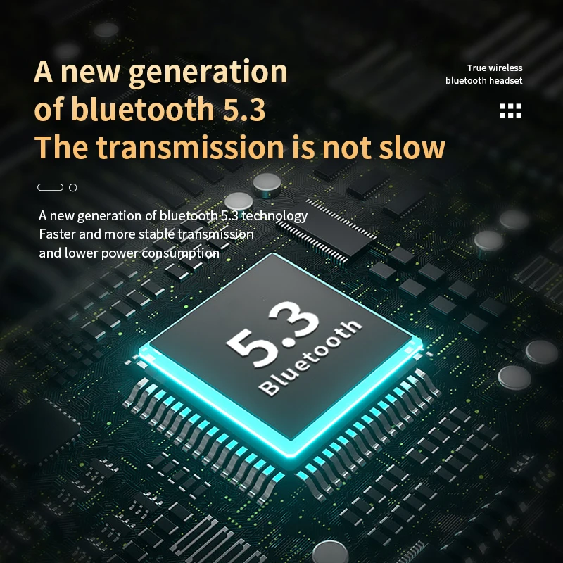 M90 Wireless Earphones with Slide Cover, Stereo Bluetooth 5.3 Long Endurance Sports Headphones with LED Digital Display Screen 6