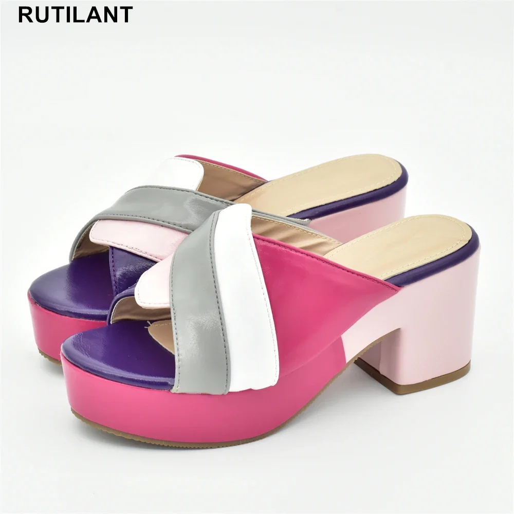 

Новейший дизайн, африканские женские туфли, свадебные туфли для невесты, Итальянские женские строгие туфли, разноцветные женские туфли на платформе