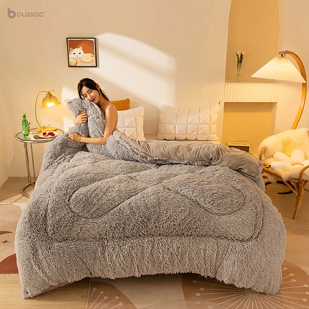 Wool Quilt Sheep Wool Blankets Throws Adult Thick Super Warm Winter