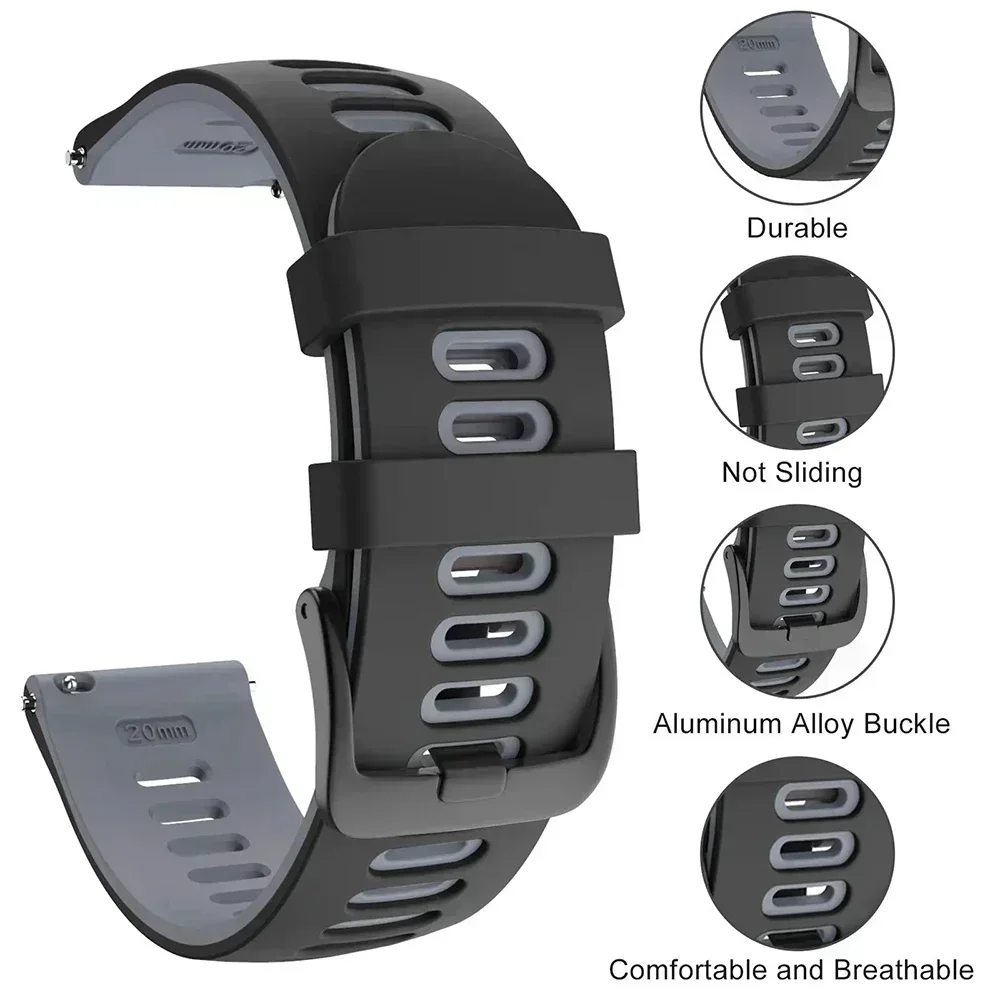 Sports Silicone Strap for Smartwatch - Swim Soft Watchband 22mm Bracelet Accessories