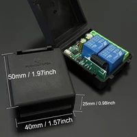 DC 6-30V AC 85-250V 433MHz RF Wireless Remote Control Switch 2 Channels Relay Receiver Control Garage Door Motor Curtain Light - Image 6