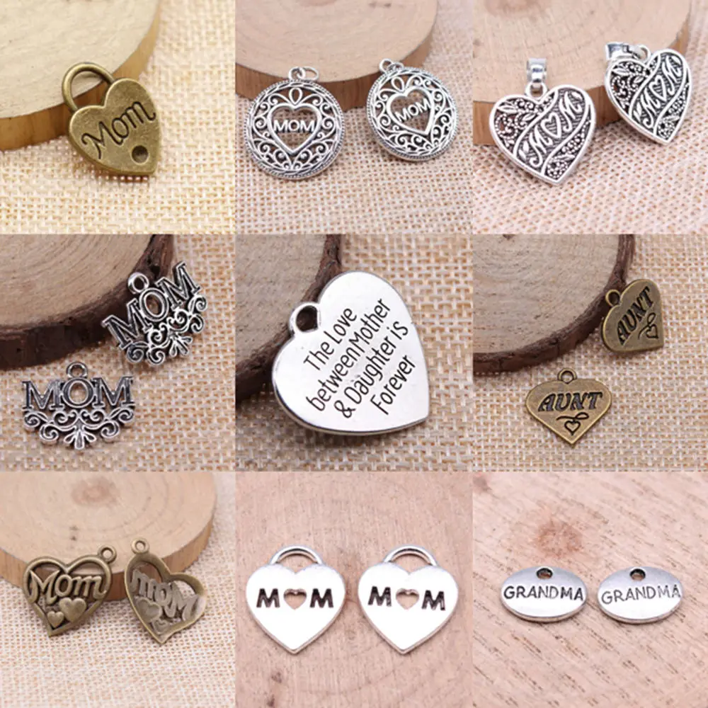 

Family Mom Charms For Jewelry Making Components Gift