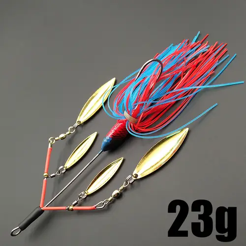 Lunker Spinner Baits Hard Fishing Lure 23g Noisy Buzz Rotating Blade Bubble Vibration Tandem Spin Willow Bass Trout Perch Pike - Image 4