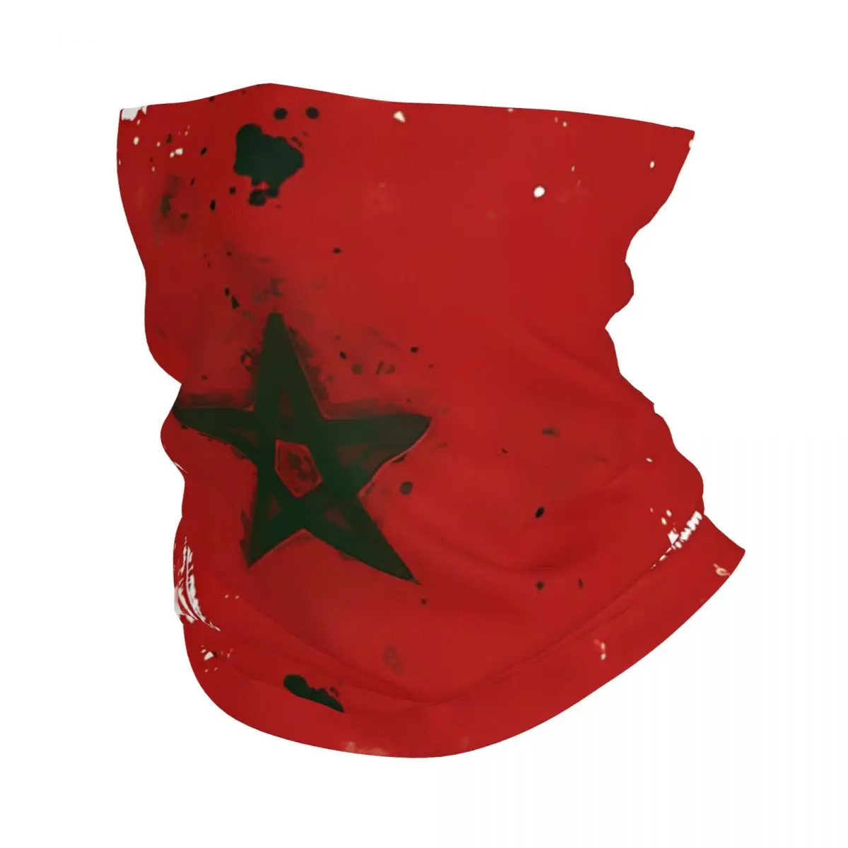 Morocco Grunge Flag Bandana Neck Gaiter National Balaclavas Mask Scarf Multi-use Headband Outdoor Sports Unisex Adult All Season