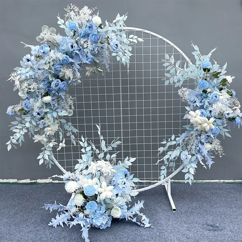 

Wedding Props Flower Row Arrangement, Artificial Ball Arch Pavilion Decor, Hanging Corner Floral Party Stage Scene Layout
