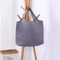 Eco - Friendly Folding Reusable Shopping Handbag - Portable Travel and Grocery Bag (Z10 - grey)