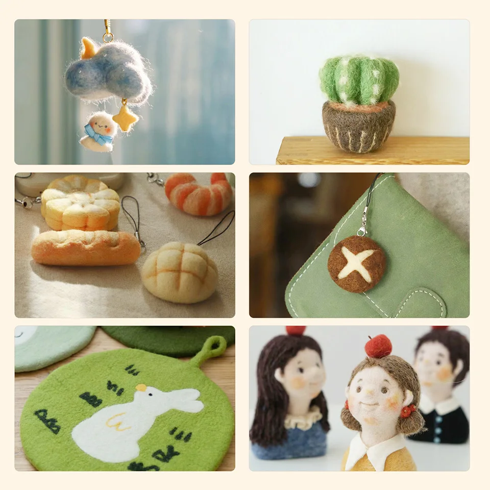 Needle Felting Kit Wool Felting Kit Needle Felting Painting Kit Complete for Doll Making Needlework DIY