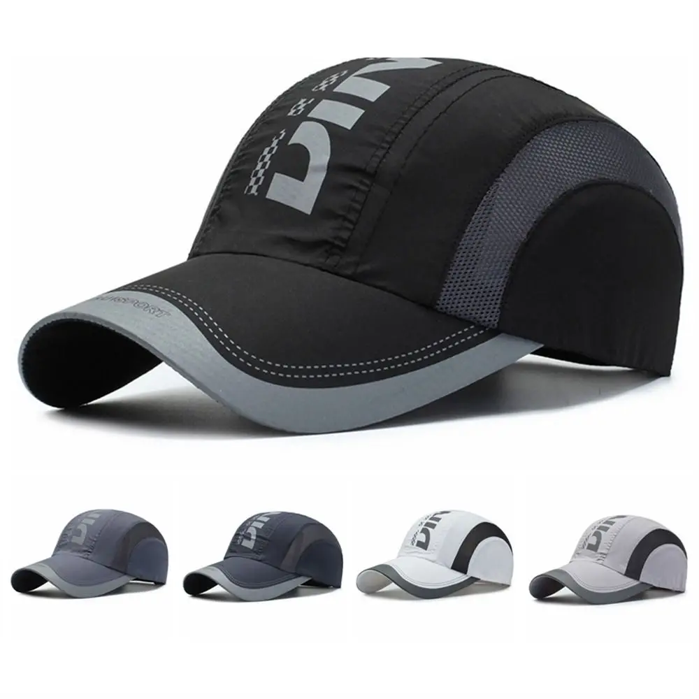 Breathable Quick Dry Cap Golf Cap Adjustable Waterproof Sports Hat Ultra-Thin Sun Protection Truck Hat Running