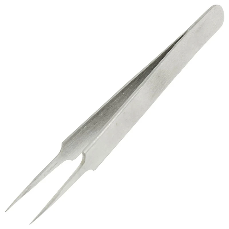 

2X Mini Pointy Tip Polished Stainless Steel Straight Tweezers 11Cm