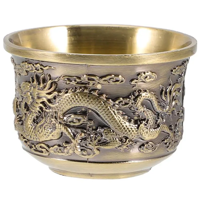 1pc Vintage Tea Coffee Glasses Goblet Tumbler Chalice Kungfu Royal Brass Shot Drinking coffee cup tea cup coffee mug