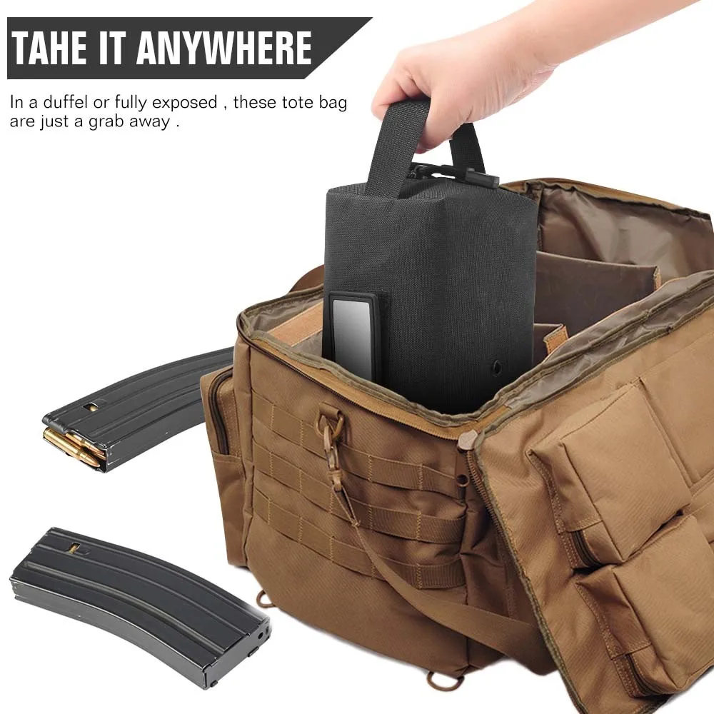 Ammo pouch ammunition bag magazine pouch molle pouch dump pouch double dump pouch tactical ammo pouch 1000D nylon rifle pistol ammunition bag gun bullets storage cartridge case for hunting shooting sports