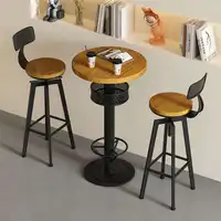 Restaurant Kitchen Bar Tables Side Eat Standing Party Vintage Dining Table Wooden Round Muebles De Cocina Furniture Zt50bt New