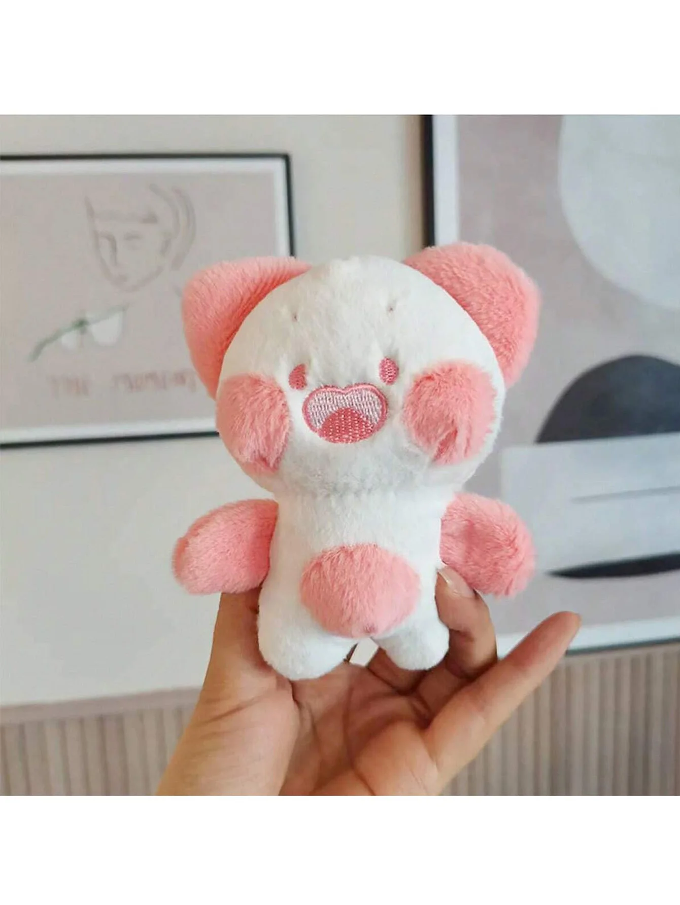 1개의 랜덤 컬러 귀여운 인터넷 유명인 인형, 작은 고양이 장난감 가방 펜던트, 작은 봉제 인형 열쇠고리