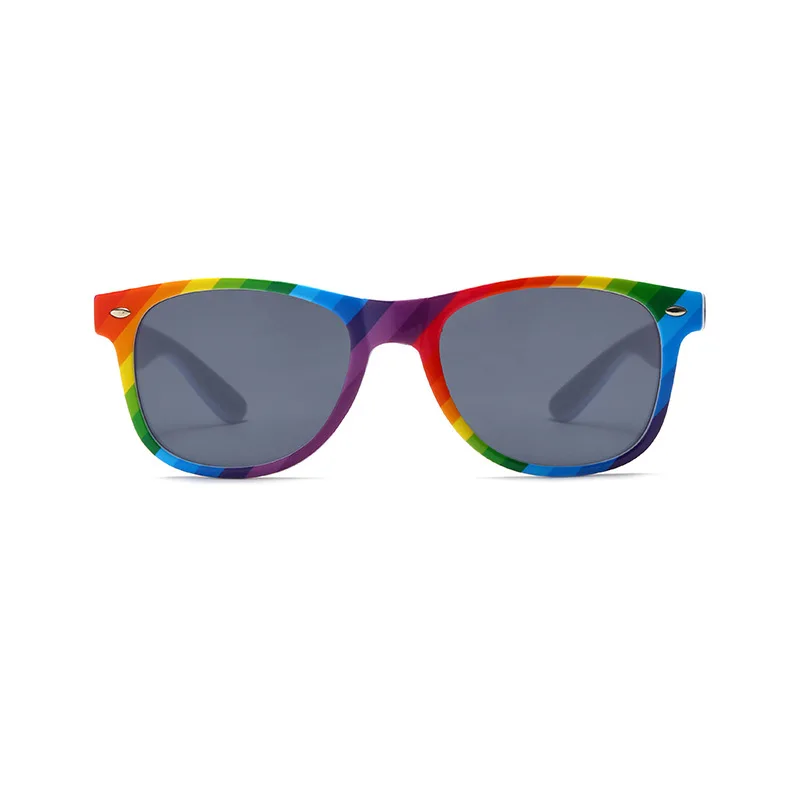 Fashion Sunglasses For Women Retro Driving 90&rsquo;s Vintage Narrow Square Frame UV400 Protection Rainbow