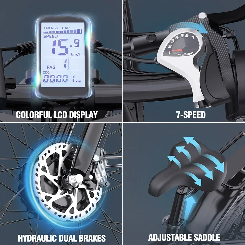 Ridstar E26 Pro Electric Bike 1000W*2 Motor 48V 23Ah Battery 26*4 Inch Fat Tires Ebike 49km/h Max Speed Dual Hydraulic Brake