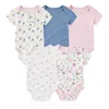 5 Pcs/Lot Four Seasons Fashion Cartoon Short Sleeve Baby Boy Girl Bodysuits Soft Newborn Onesies Clothes 6