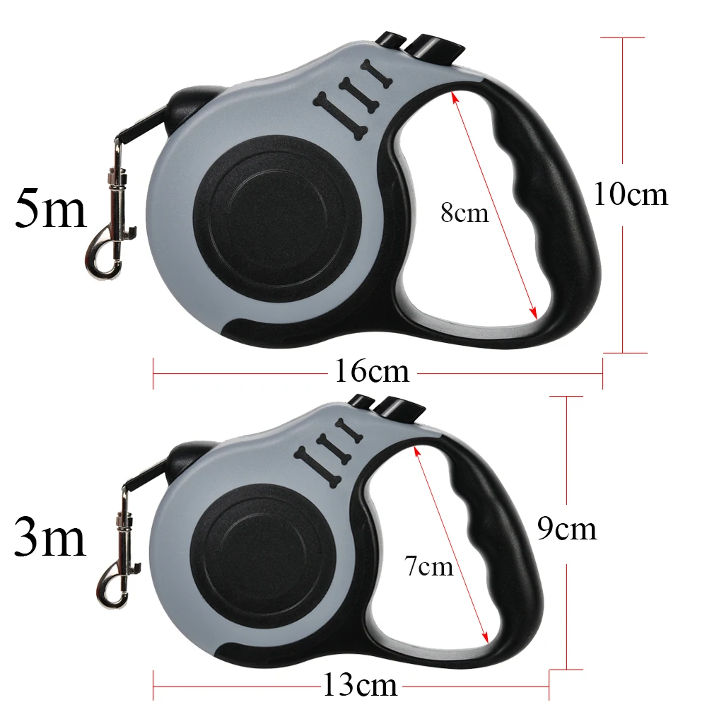 3m 5m Dog Leash Strong Nylon Puppy Lead For Small Medium Large Dogs Cats Automatic Retractable Durable Yorkshire Pet Supplies_voghion.com