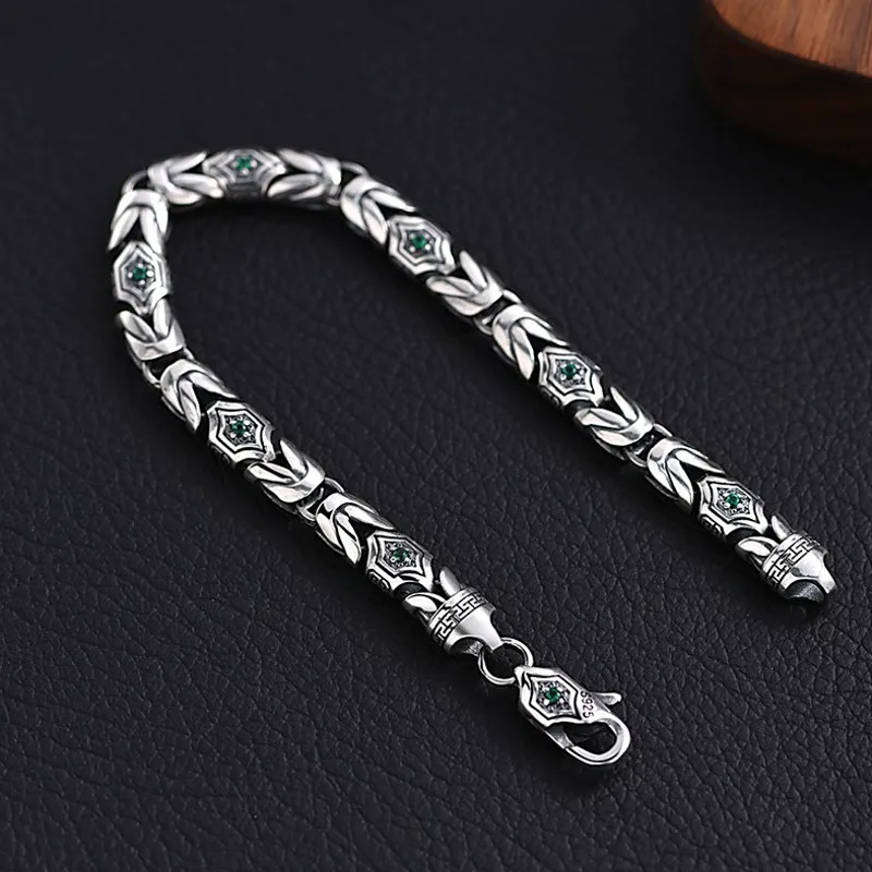S925 Sterling Silver Bracelet, Peaceful pattern printing, Exquisite craftsmanship, Unique design, Personalized jewelry gifts 3