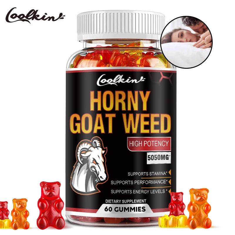 

Natural Horny Goat Weed Gummies to enhance performance, endurance, and energy with Maca, L-Arginine, and Ginseng