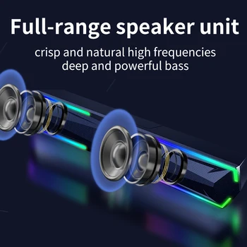 4D Computer Speaker Soundbar Stereo Game Subwoofer 2.0 Bluetooth For Macbook Laptop Notebook PC Music Player Wired Loudspeaker 5