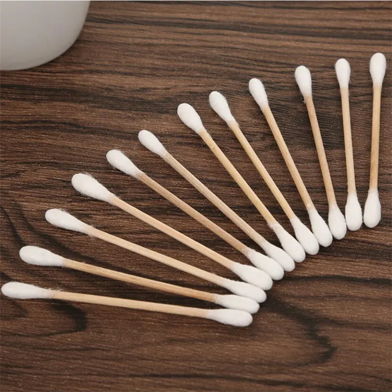 500pcs Double Head Cotton Swab Women Makeup Cotton Buds Tip for Wood Sticks Nose Ears Cleaning Health Care Tools 4